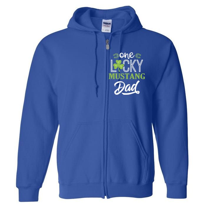 One Lucky Mustang Horse Dad Irish Horseback Riding Cool Gift Full Zip Hoodie