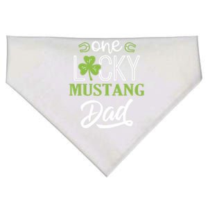 One Lucky Mustang Horse Dad Irish Horseback Riding Cool Gift USA-Made Doggie Bandana