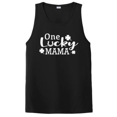 One Lucky Mama St. Patricks Day Mom Gift PosiCharge Competitor Tank