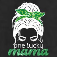One Lucky Mama St Patricks Day 7 Panel Mesh Trucker Snapback Hat