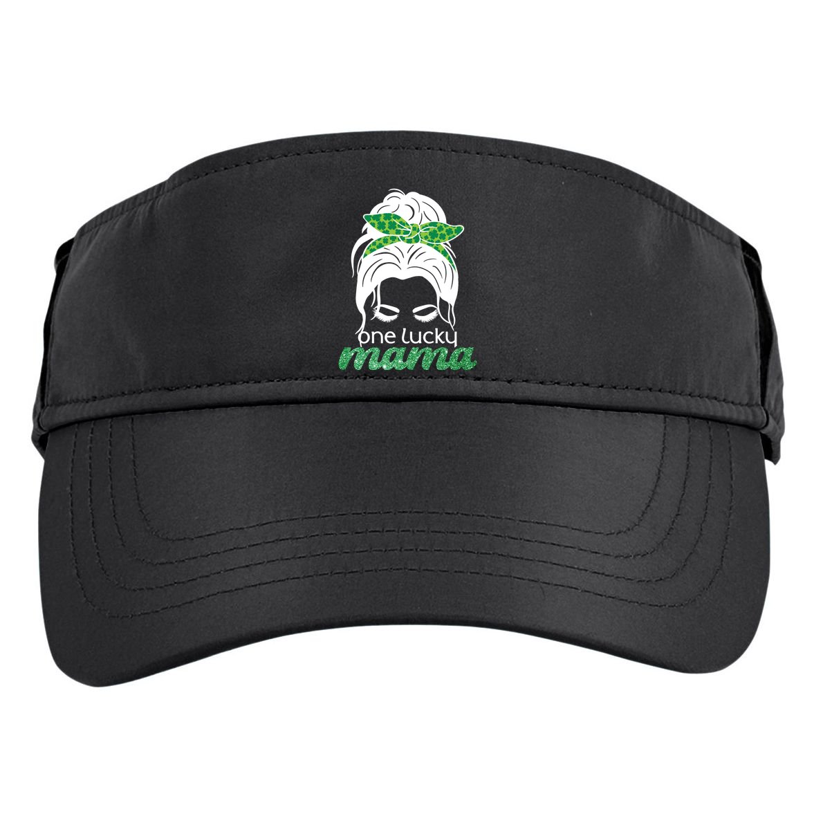 One Lucky Mama St Patricks Day Adult Drive Performance Visor