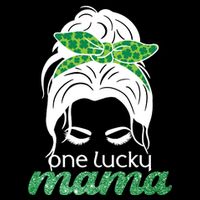 One Lucky Mama St Patricks Day Drawstring Bag