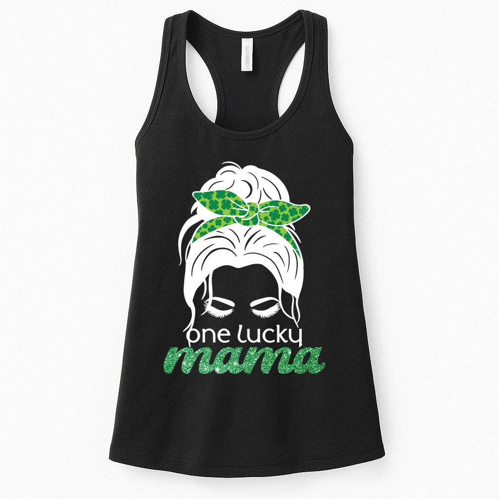 One Lucky Mama St Patricks Day Womens Tank Top