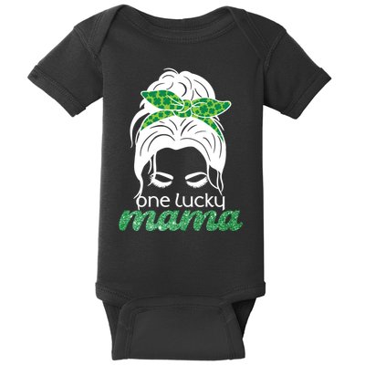 One Lucky Mama St Patricks Day Baby Bodysuit