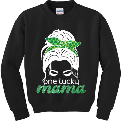 One Lucky Mama St Patricks Day Kids Sweatshirt