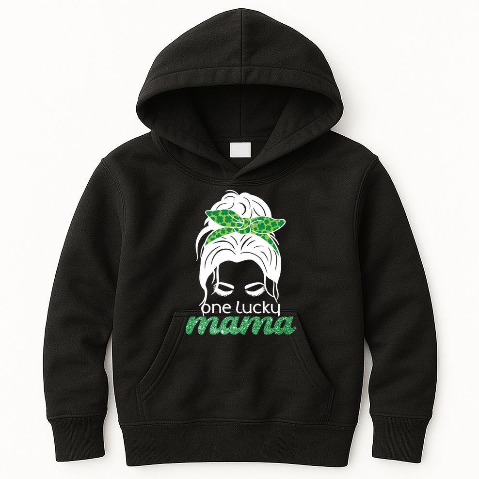 One Lucky Mama St Patricks Day Kids Hoodie