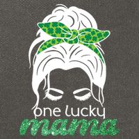 One Lucky Mama St Patricks Day Cotton Canvas Backpack