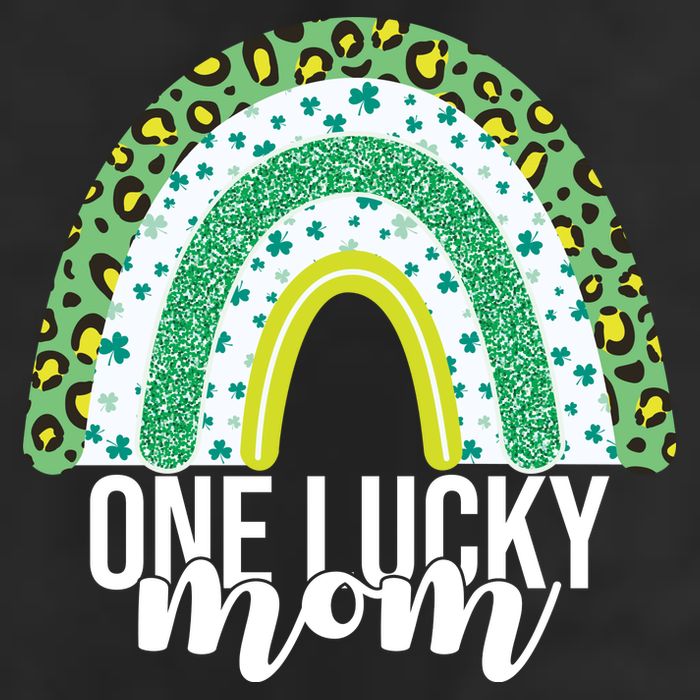 One Lucky Mom Rainbow St Patrick's Day Adult Drive Performance Visor