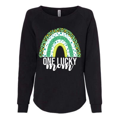 One Lucky Mom Rainbow St Patrick's Day Womens California Wash Sweatshirt