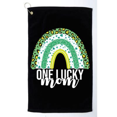 One Lucky Mom Rainbow St Patrick's Day Golf Towel