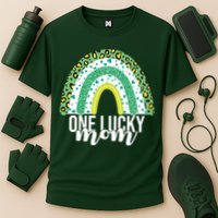 One Lucky Mom Rainbow St Patrick's Day Cooling Performance Crew T-Shirt
