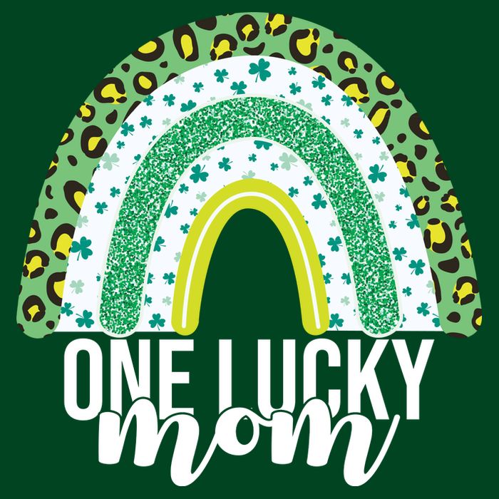 One Lucky Mom Rainbow St Patrick's Day Cooling Performance Crew T-Shirt
