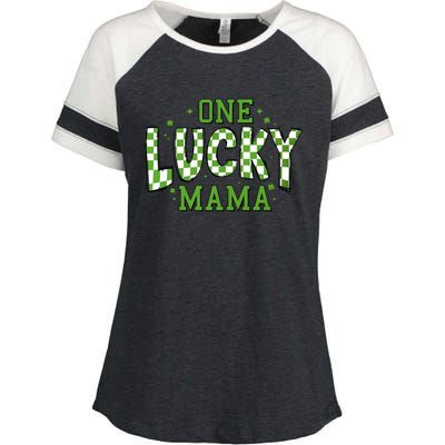 One Lucky Mama St Patrick’S Retro Enza Ladies Jersey Colorblock Tee