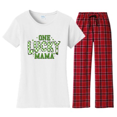 One Lucky Mama St Patrick’S Retro Women's Flannel Pajama Set