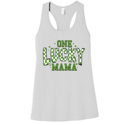 One Lucky Mama St Patrick’S Retro Women's Racerback Tank