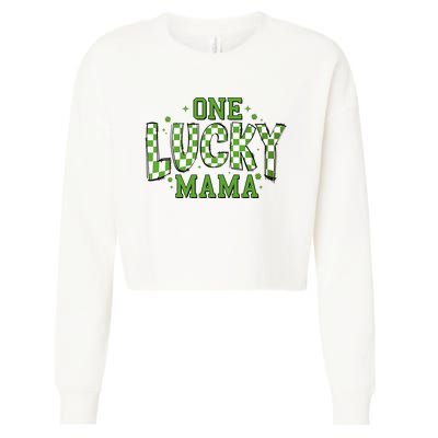 One Lucky Mama St Patrick’S Retro Cropped Pullover Crew