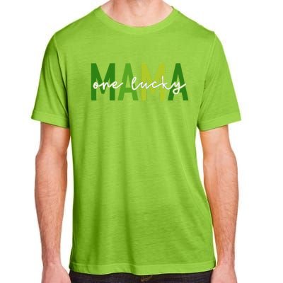 One Lucky Mama St Patricks Day Irish Women Mommy Adult ChromaSoft Performance T-Shirt