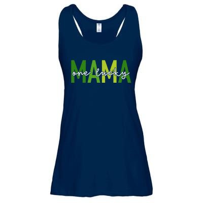 One Lucky Mama St Patricks Day Irish Women Mommy Ladies Essential Flowy Tank