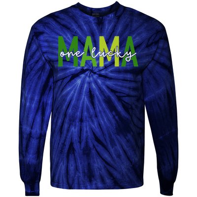 One Lucky Mama St Patricks Day Irish Women Mommy Tie-Dye Long Sleeve Shirt