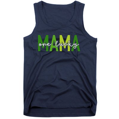 One Lucky Mama St Patricks Day Irish Women Mommy Tank Top