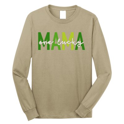 One Lucky Mama St Patricks Day Irish Women Mommy Long Sleeve Shirt