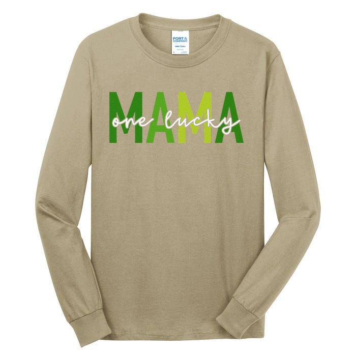 One Lucky Mama St Patricks Day Irish Women Mommy Tall Long Sleeve T-Shirt