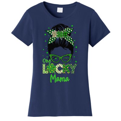 One Lucky Mama St Patricks Day Shamrock For Women Mommy Wife Women's T-Shirt