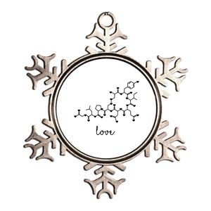 Oxytocin Love Molecule Metallic Star Ornament