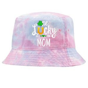 One Lucky Mom St Patricks Day Matching Mother Mommy Tie-Dyed Bucket Hat