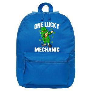 One Lucky Mechanic St Patricks Day Dabbing Leprechaun Funny Gift 16 in Basic Backpack