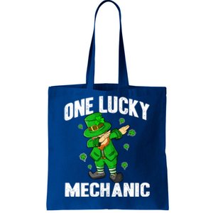 One Lucky Mechanic St Patricks Day Dabbing Leprechaun Funny Gift Tote Bag