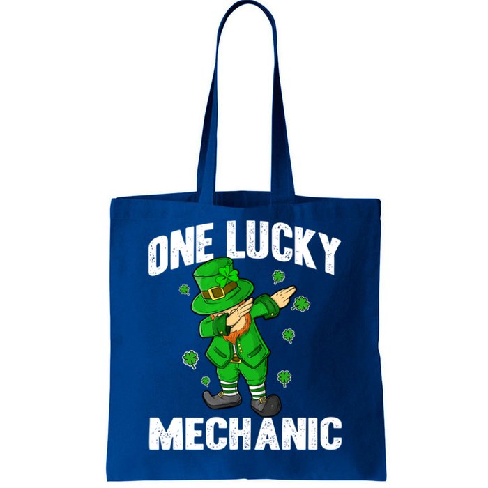 One Lucky Mechanic St Patricks Day Dabbing Leprechaun Funny Gift Tote Bag