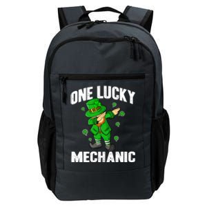 One Lucky Mechanic St Patricks Day Dabbing Leprechaun Funny Gift Daily Commute Backpack