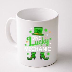 One Lucky Mechanic St Patrick's Day Leprechaun Mechanic Gift Coffee Mug