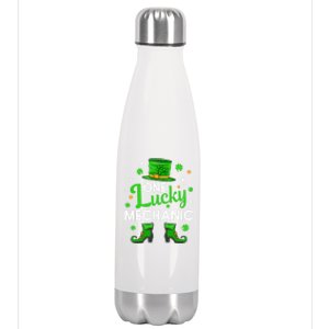 One Lucky Mechanic St Patrick's Day Leprechaun Mechanic Gift Stainless Steel Insulated Water Bottle