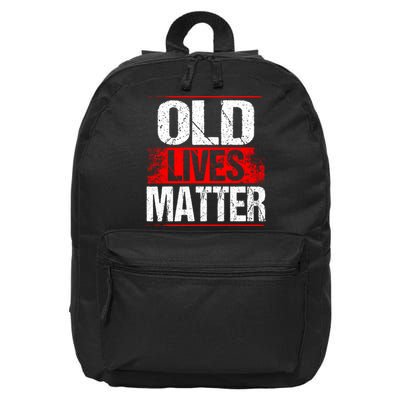 Old Lives Matter Distressed 16 in Basic Backpack