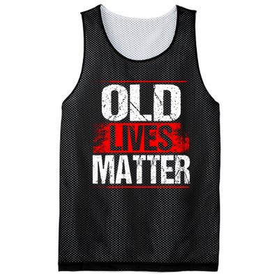 Old Lives Matter Distressed Mesh Reversible Basketball Jersey Tank