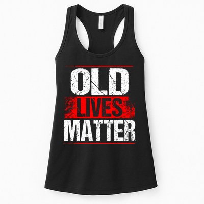 Old Lives Matter Distressed Womens Tank Top