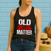 Old Lives Matter Distressed Womens Tank Top