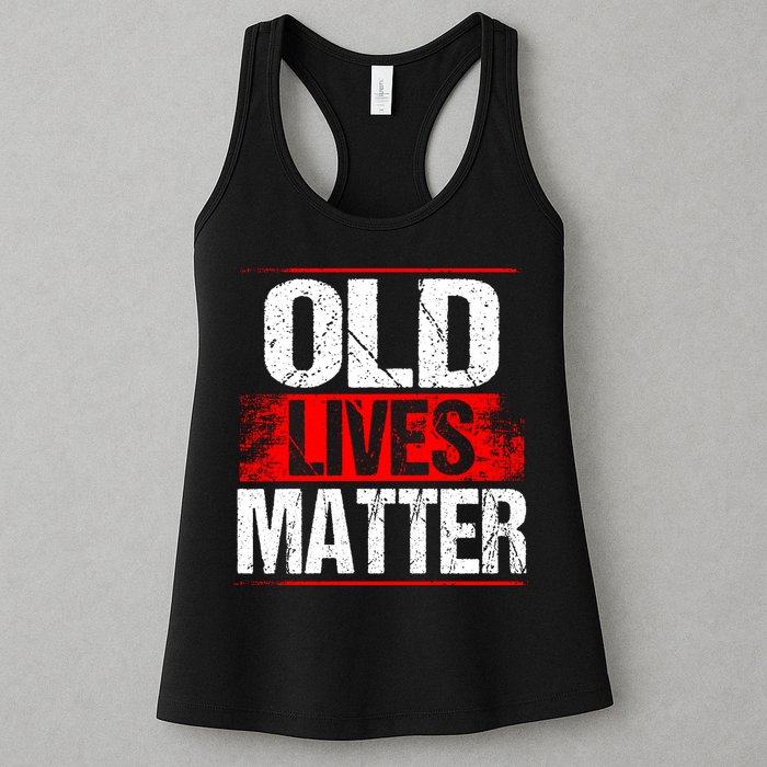 Old Lives Matter Distressed Womens Tank Top