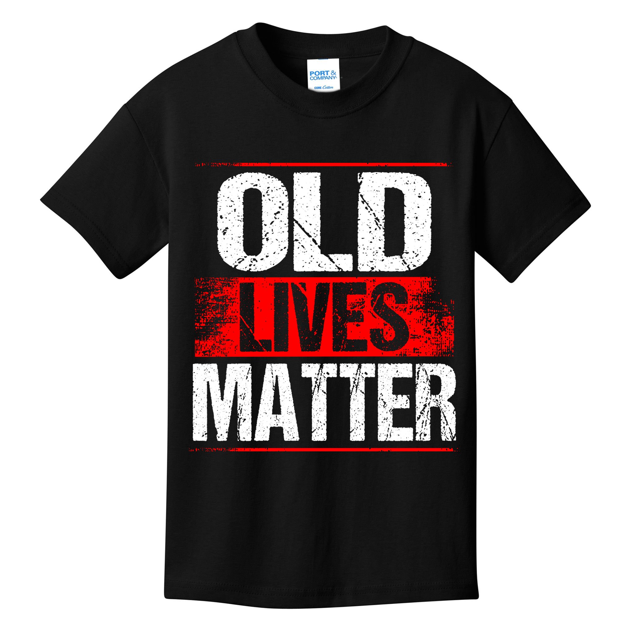 Old Lives Matter Distressed Kids T-Shirt