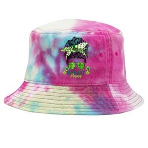 One Lucky Mama St Patricks Day Mom Mother Shamrock Tie-Dyed Bucket Hat