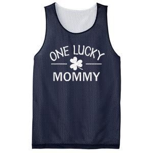 One Lucky Mommy Matching St Patricks Day Gift For Mommy Mesh Reversible Basketball Jersey Tank