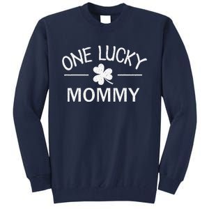 One Lucky Mommy Matching St Patricks Day Gift For Mommy Tall Sweatshirt