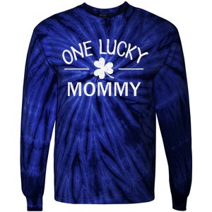 One Lucky Mommy Matching St Patricks Day Gift For Mommy Tie-Dye Long Sleeve Shirt