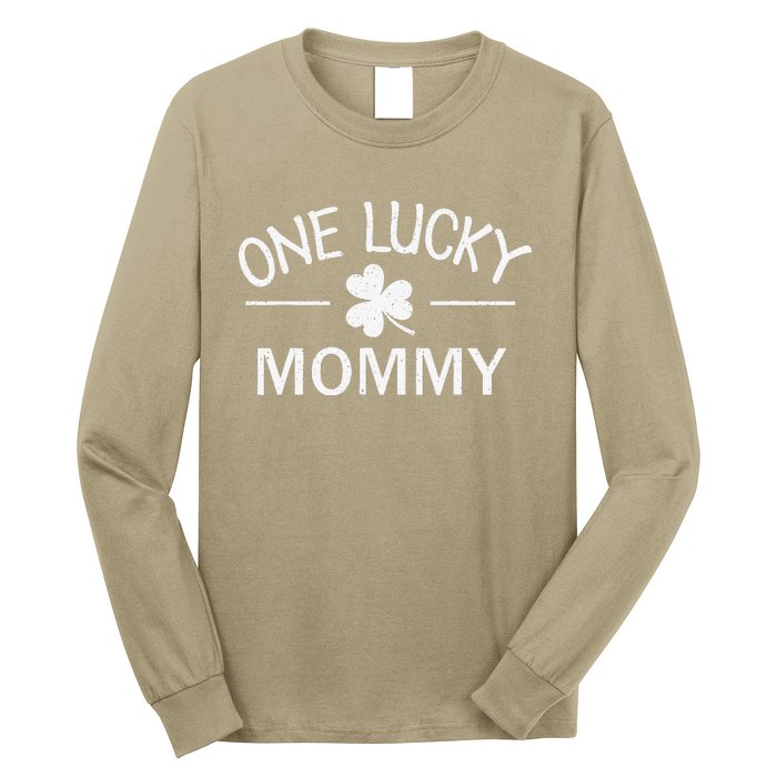 One Lucky Mommy Matching St Patricks Day Gift For Mommy Long Sleeve Shirt