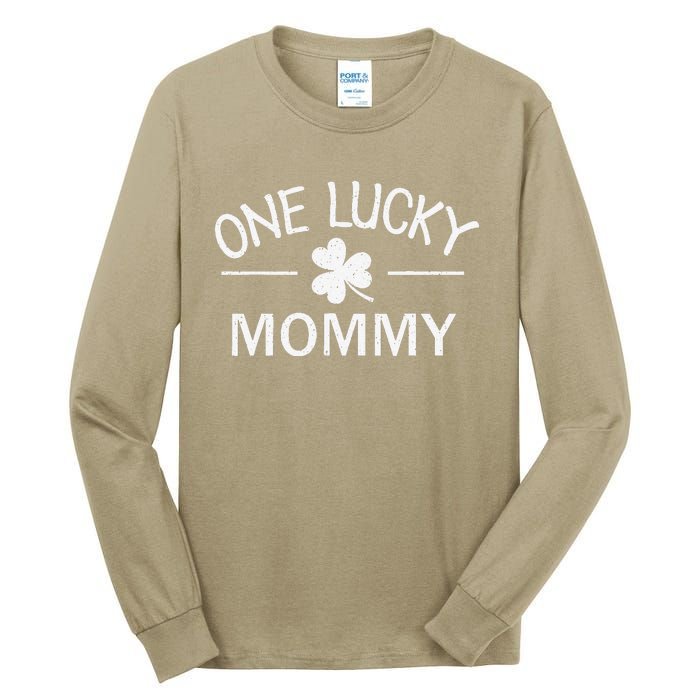 One Lucky Mommy Matching St Patricks Day Gift For Mommy Tall Long Sleeve T-Shirt