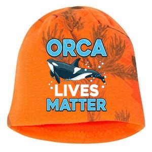 Orca Lives Matter Save The Killer Whale Cute Gift Kati - Camo Knit Beanie