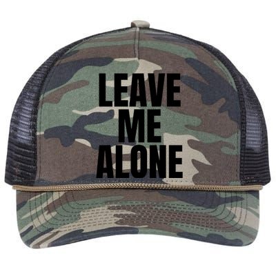 Original Leave Me Alone White Retro Rope Trucker Hat Cap