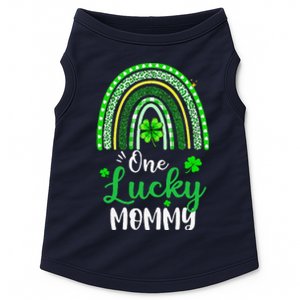 One Lucky Mommy Rainbow Tee St Patricks Day Mom Funny Irish Doggie Tank